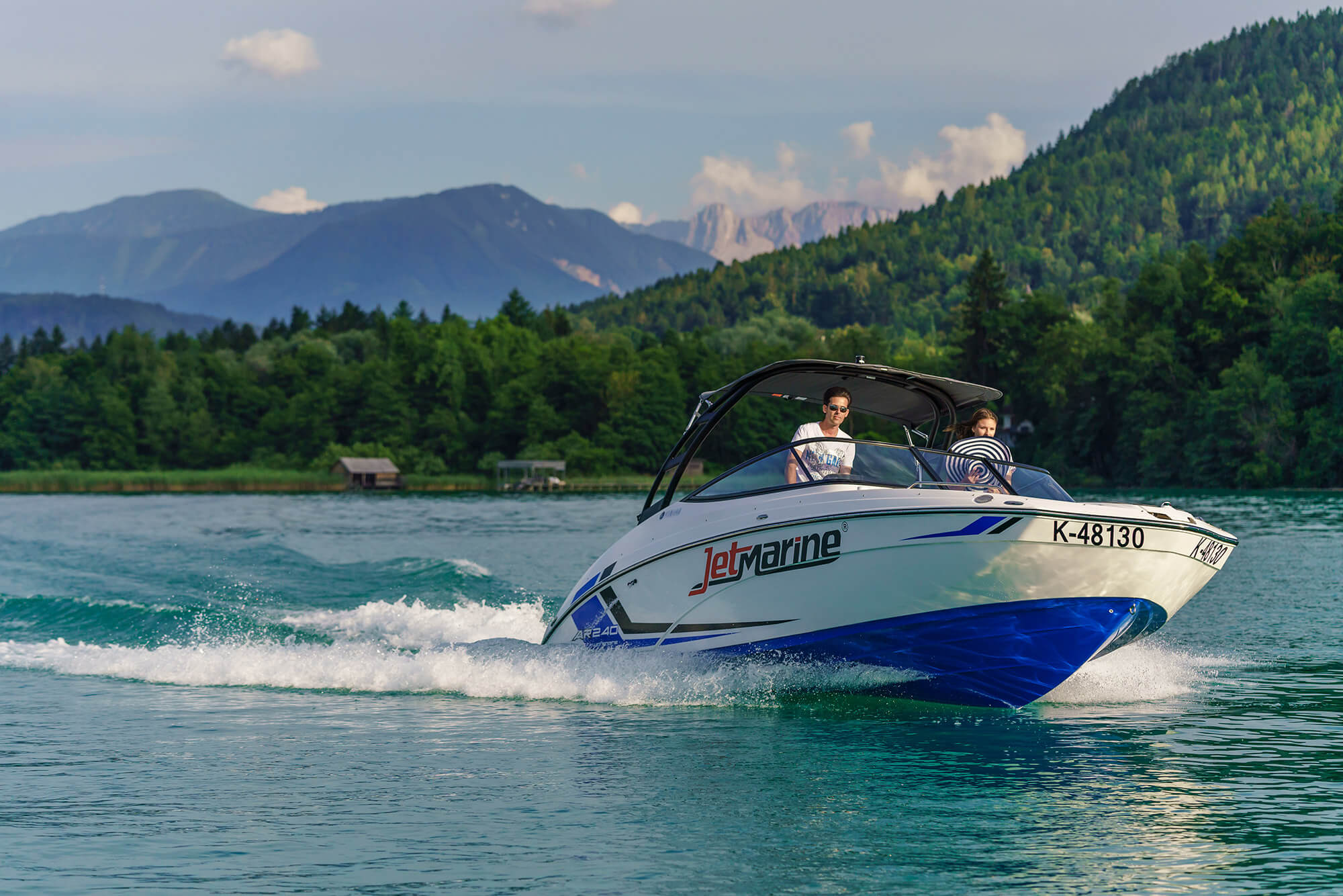 Mit dem E-drive - Elektro Außenbordmotor am Wörthersee unterwegs.